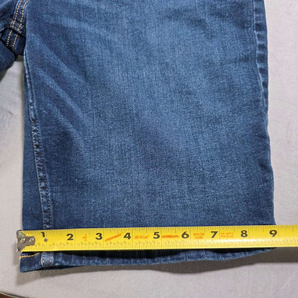 Calvin Klein Womens Size 12 Dark Wash Denim Bermuda Shorts Stretch Knee Length - Picture 3 of 11